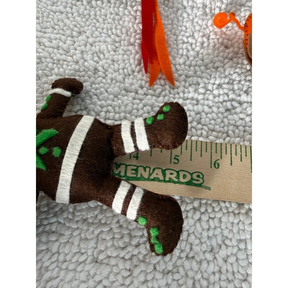 VTG Felt‎ Christmas Ornaments 11 pc Lot Snoopy Gingerbread Man Owl Wreath